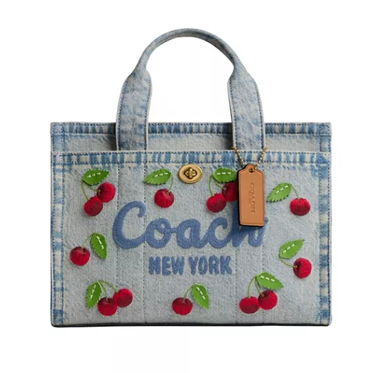 上新！Coach 蔻驰 Cargo 26 樱桃印花手提包