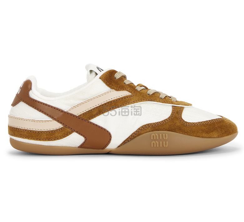 Miu Miu 拼色麂皮尼龙德训鞋