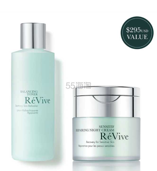 Revive 舒敏晚霜与平衡爽肤水套装