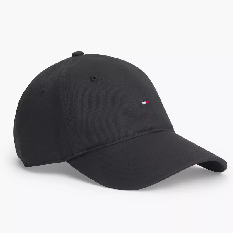 Jisoo 同款 TOMMY HILFIGER 经典徽标黑色棒球帽