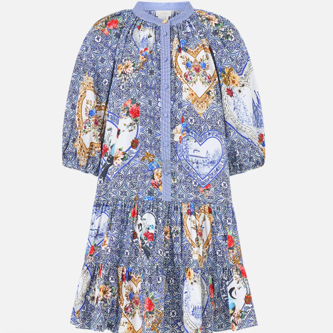 Camilla 泡泡袖衬衫裙