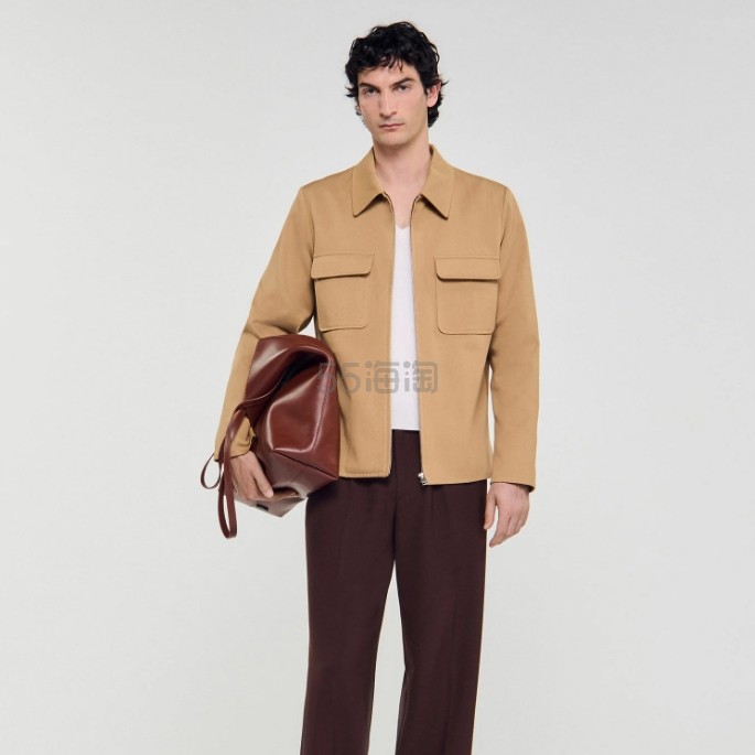 于适同款 Sandro 拉链夹克外套