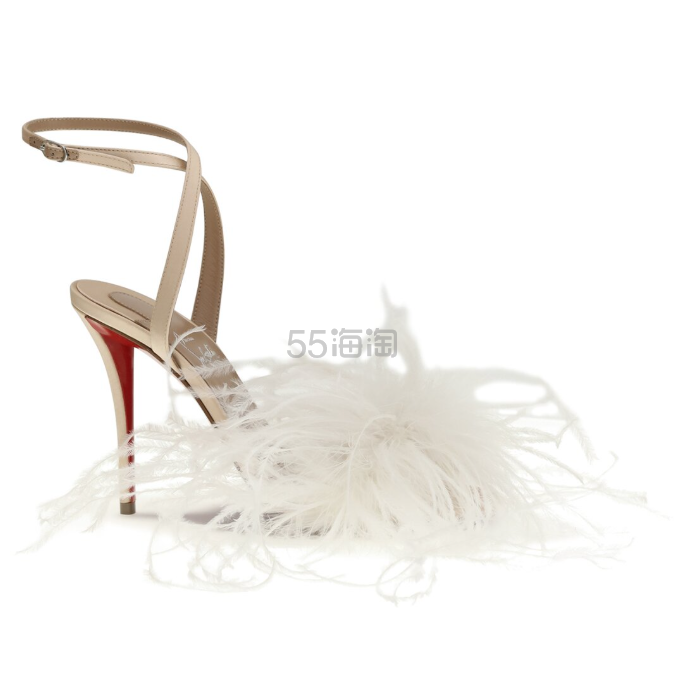 Christian Louboutin 羽毛红底高跟鞋