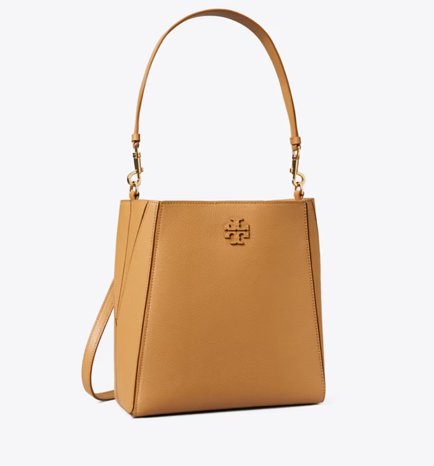 满$500享额外7折！Tory Burch 汤丽柏琦 McGraw 变型水桶包 提拉米苏色