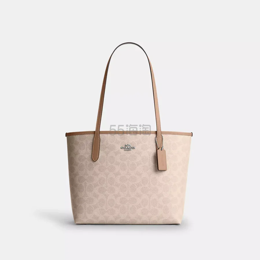 Coach 蔻驰 city 中号老花托特包