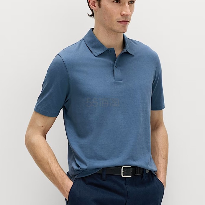 M&S 纯棉平纹针织Polo衫