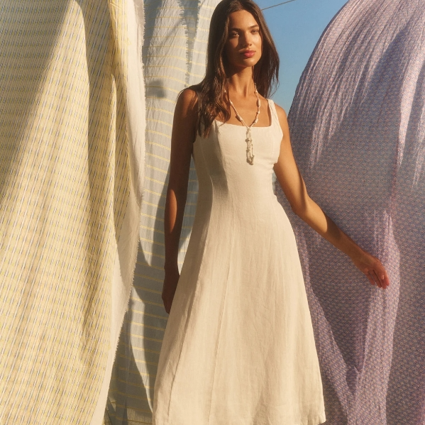 Velvet 美网：慵懒奢华风美衣上新 Austen 亚麻连衣裙$254.15