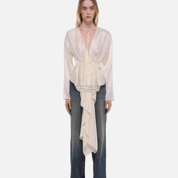 Helmut Lang 长袖垂坠围巾上衣