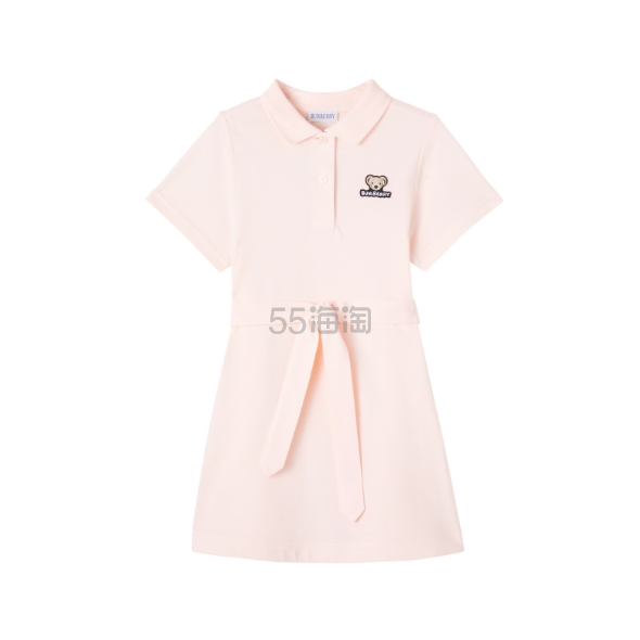 满HK$900享额外8折 BURBERRY 巴宝莉大童款粉色Polo连衣裙