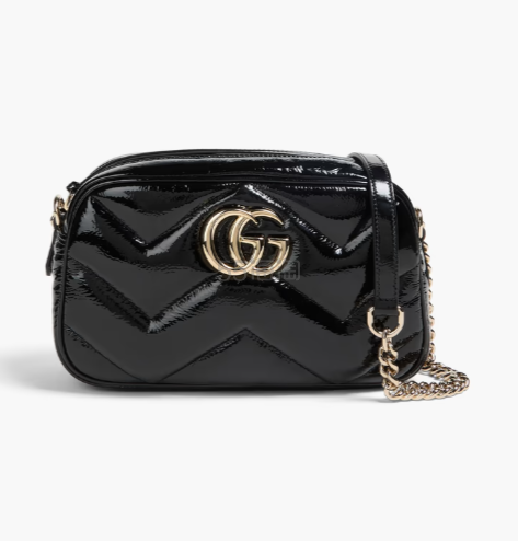 GUCCI GG Marmont 绗缝漆皮单肩包