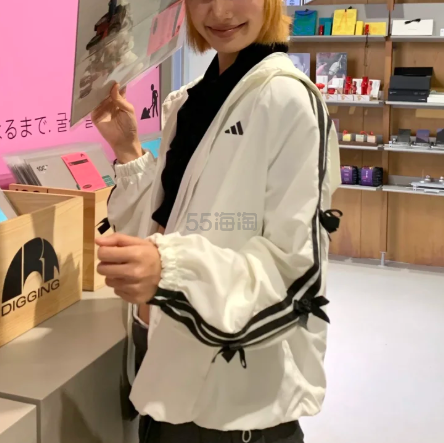 凑单价！adidas 蝴蝶结外套