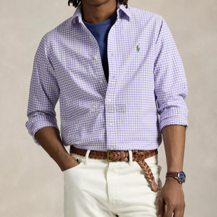 S码捡漏！Polo Ralph Lauren 拉夫劳伦经典修身格纹牛津衬衫