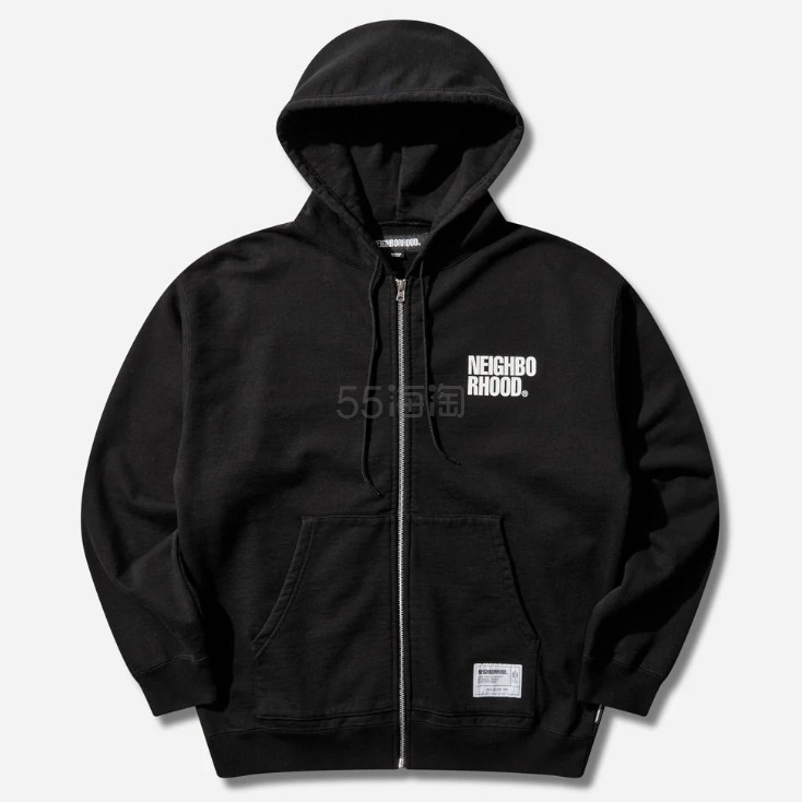 Neighborhood 黑色拉链连帽外套