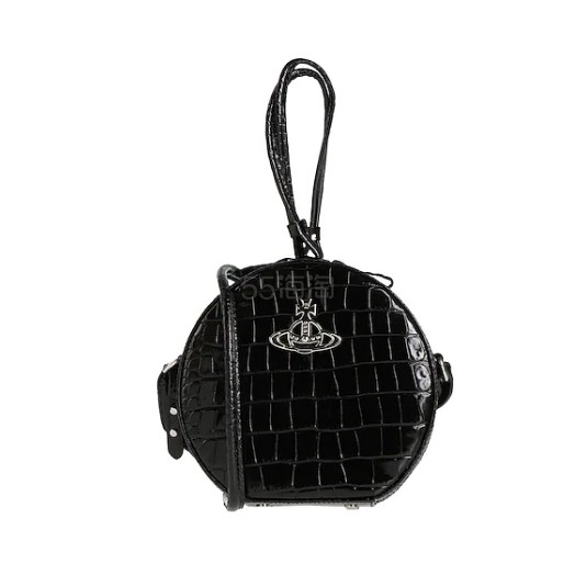 VIVIENNE WESTWOOD 西太后黑色鳄鱼皮手提包