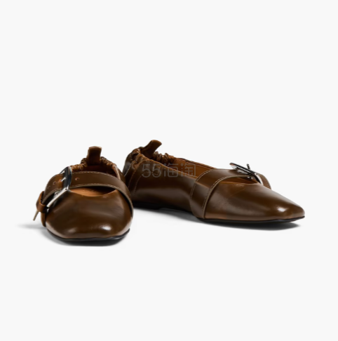 GANNI 带扣可踩后跟芭蕾平底鞋