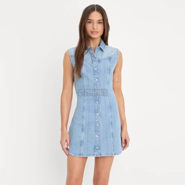 Good American x Dolly's Joleans 牛仔无袖连衣裙