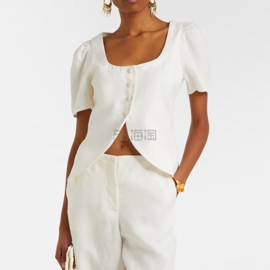 Faithfull Emma 白色亚麻上衣