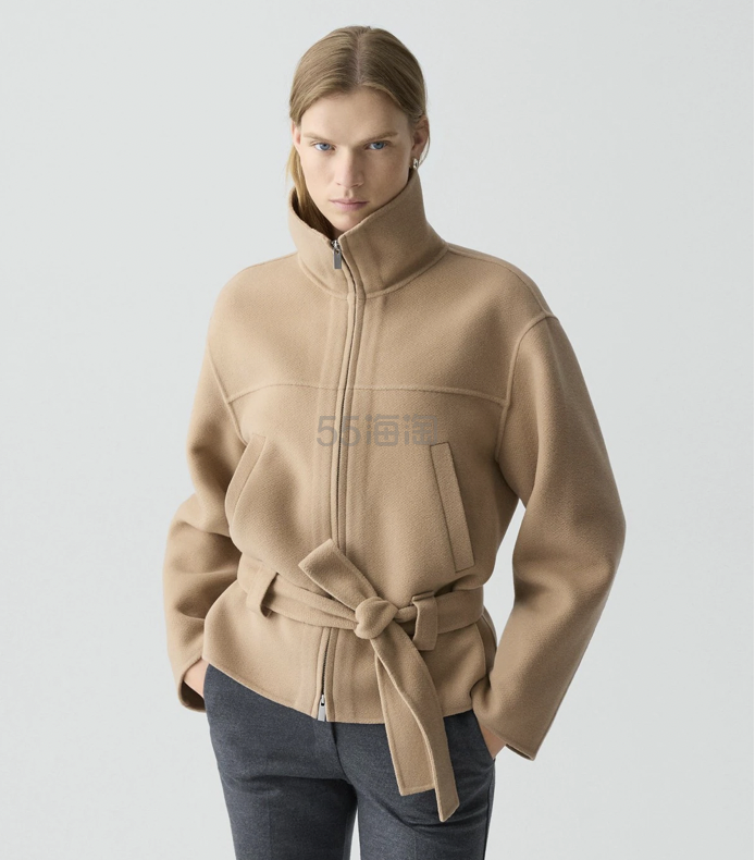 Theory 羊绒羊毛驼色夹克