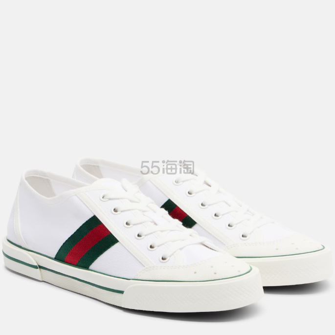 Gucci 古驰 Tennis 1977 帆布白色运动鞋