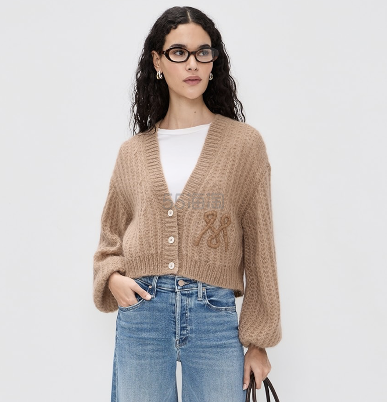 MOTHER The Puffy Sleeve Alpaca 针织开衫