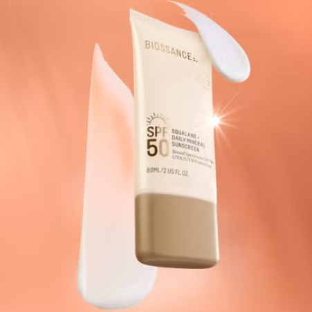 Biossance：夏日必备！入角鲨烷矿物防晒霜