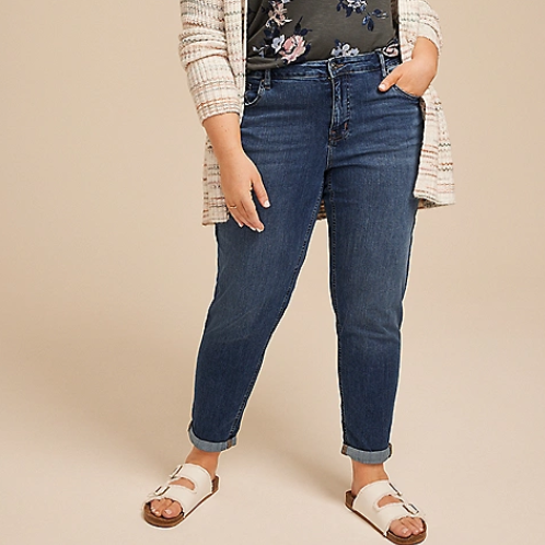 m jeans by maurices™ 大码经典款高腰小脚牛仔裤