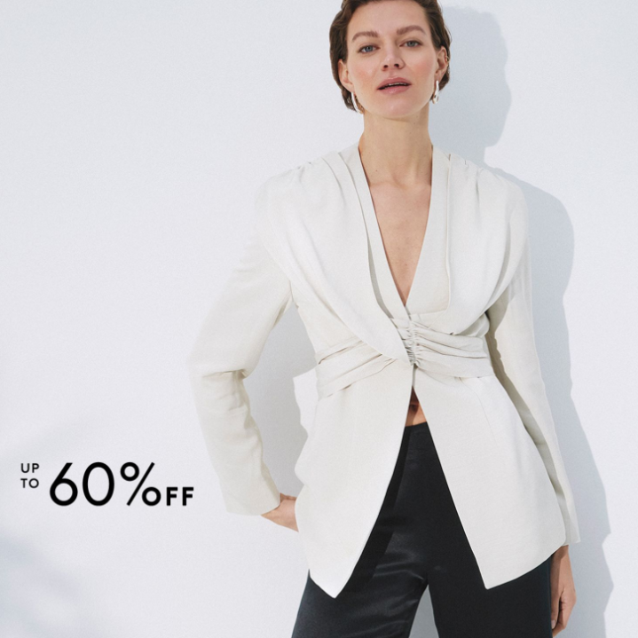 THE OUTNET 港站：The Monochrome Edit 单色精选！Maje 衬衫式连衣裙HK$1805