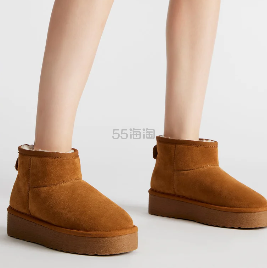 Steve Madden 栗色绒面革雪地靴