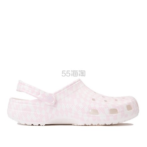 Crocs 卡骆驰 粉色格纹洞洞鞋
