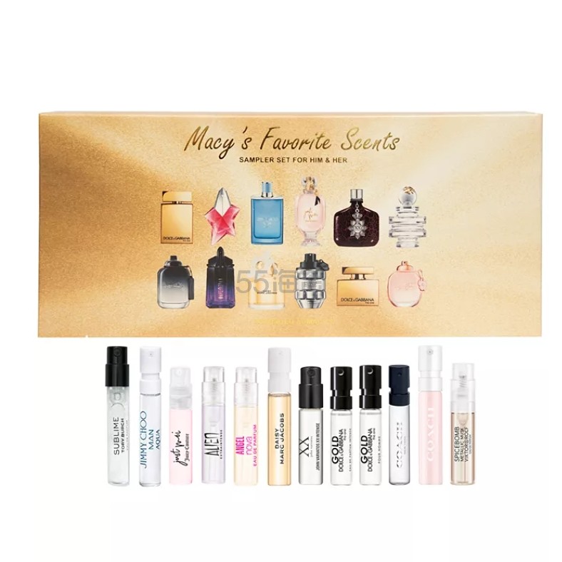 Macy's 精选香水小样12件装