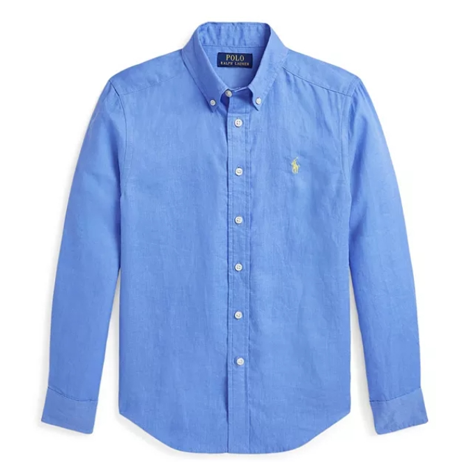 Polo Ralph Lauren 拉夫劳伦大童款亚麻衬衫 多色可选