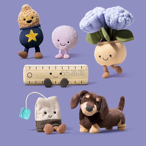 Harrods APAC：Jellycat 热卖专场 入彩虹斜挎包、西高地、奶酪系列等