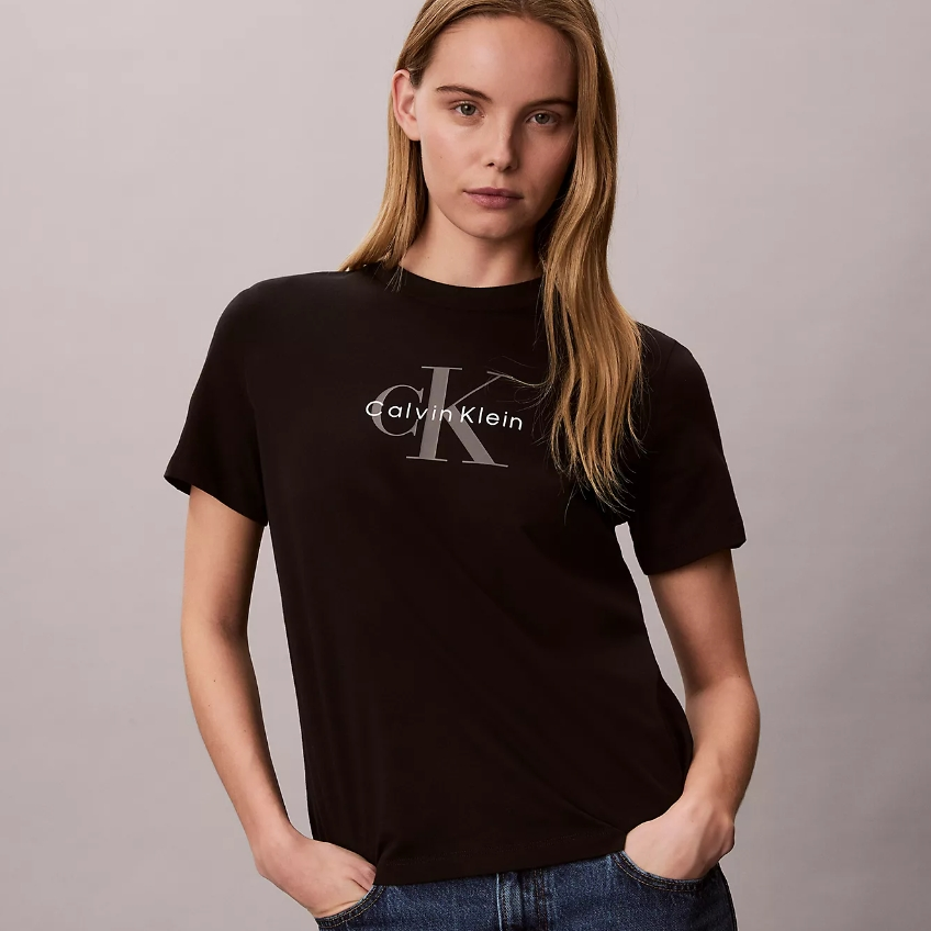 满$150享额外7折！Calvin Klein 经典字母徽标T恤