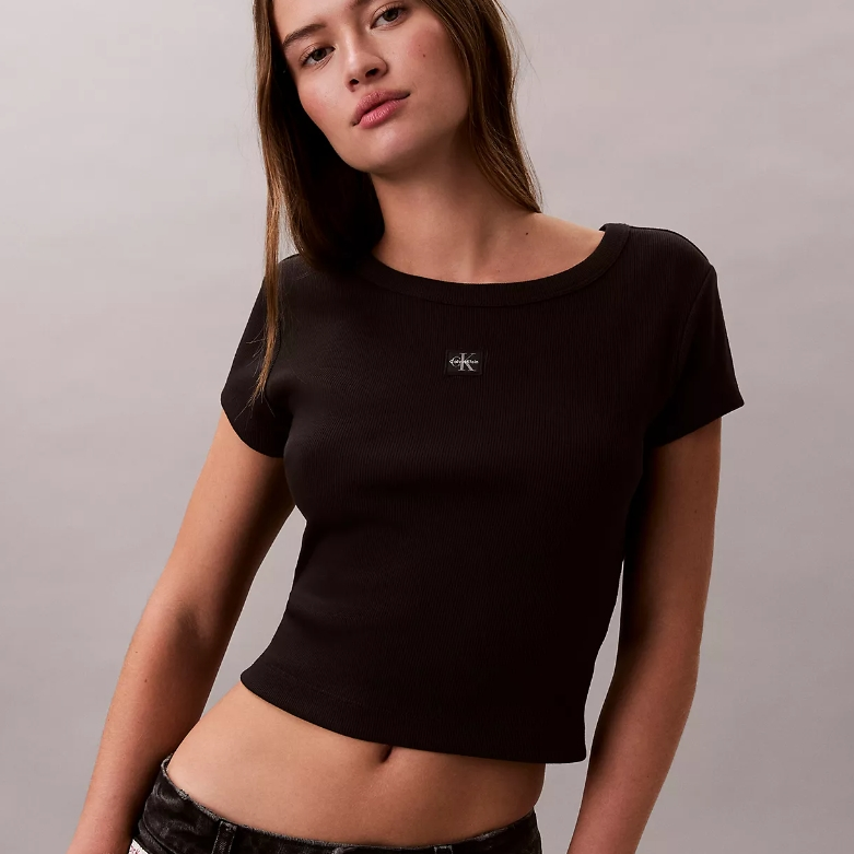 Calvin Klein 编织 Monologo 修身T恤