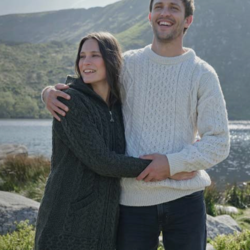 The Irish Store：男女同款轻量款 Aran 编织毛衣5折