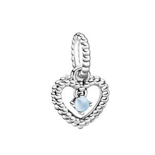 Pandora 银色爱心吊坠
