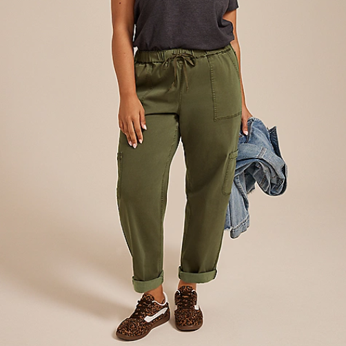 maurices 大码休闲直筒工装裤