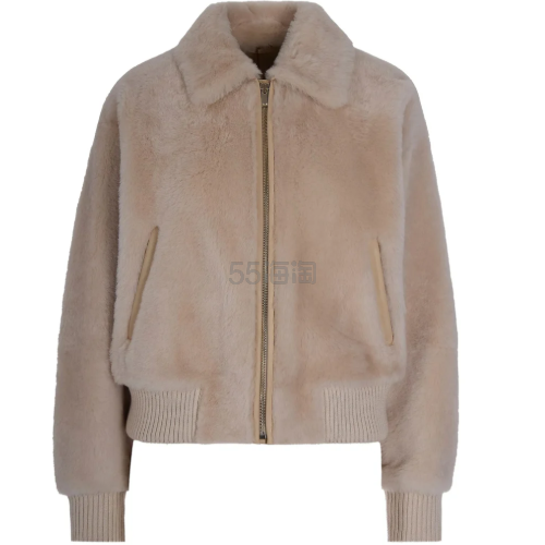 Max Mara Studio 拉链毛毛外套