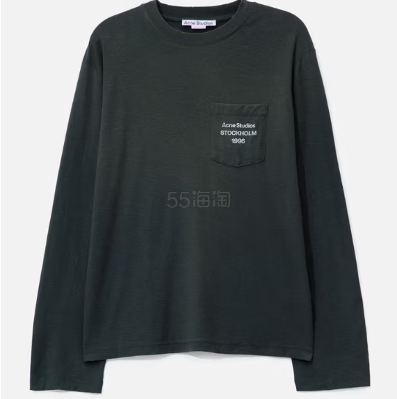 Acne Studios 1996标志口袋长袖T恤