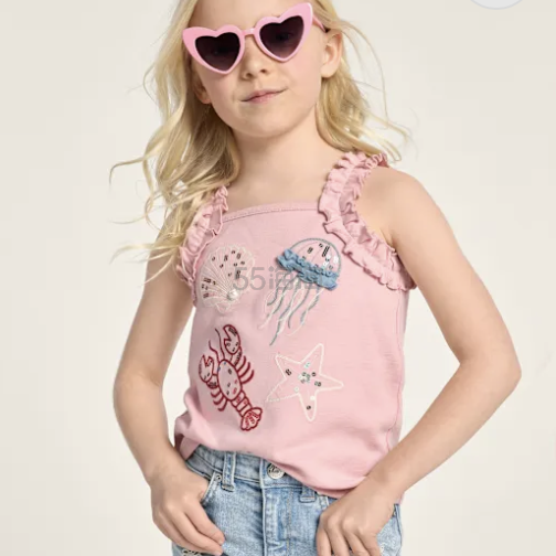 Gymboree 海洋刺绣风上衣