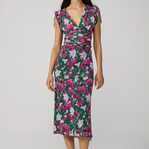 DVF Ella 花卉印花双面连衣裙