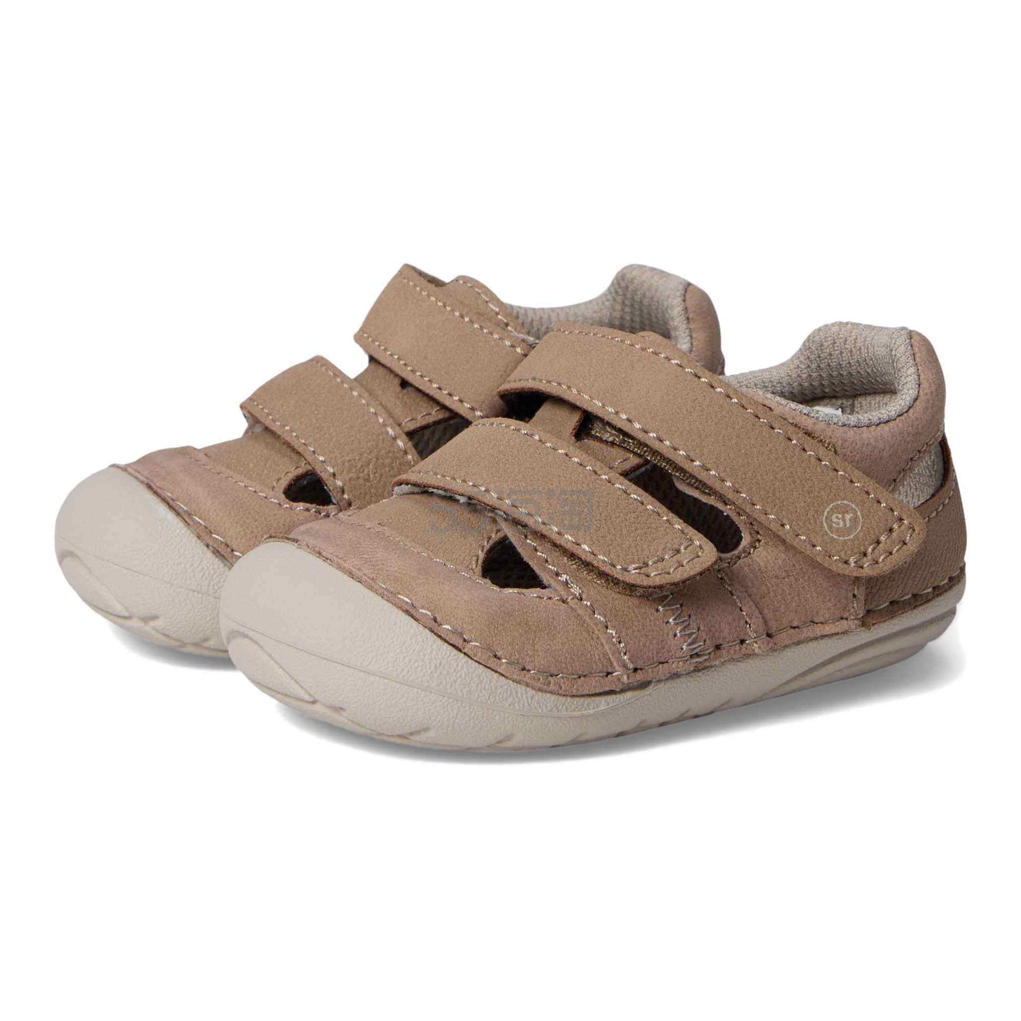 【含税直邮】Stride Rite 婴儿皮质凉鞋 灰褐色 6 Infant US