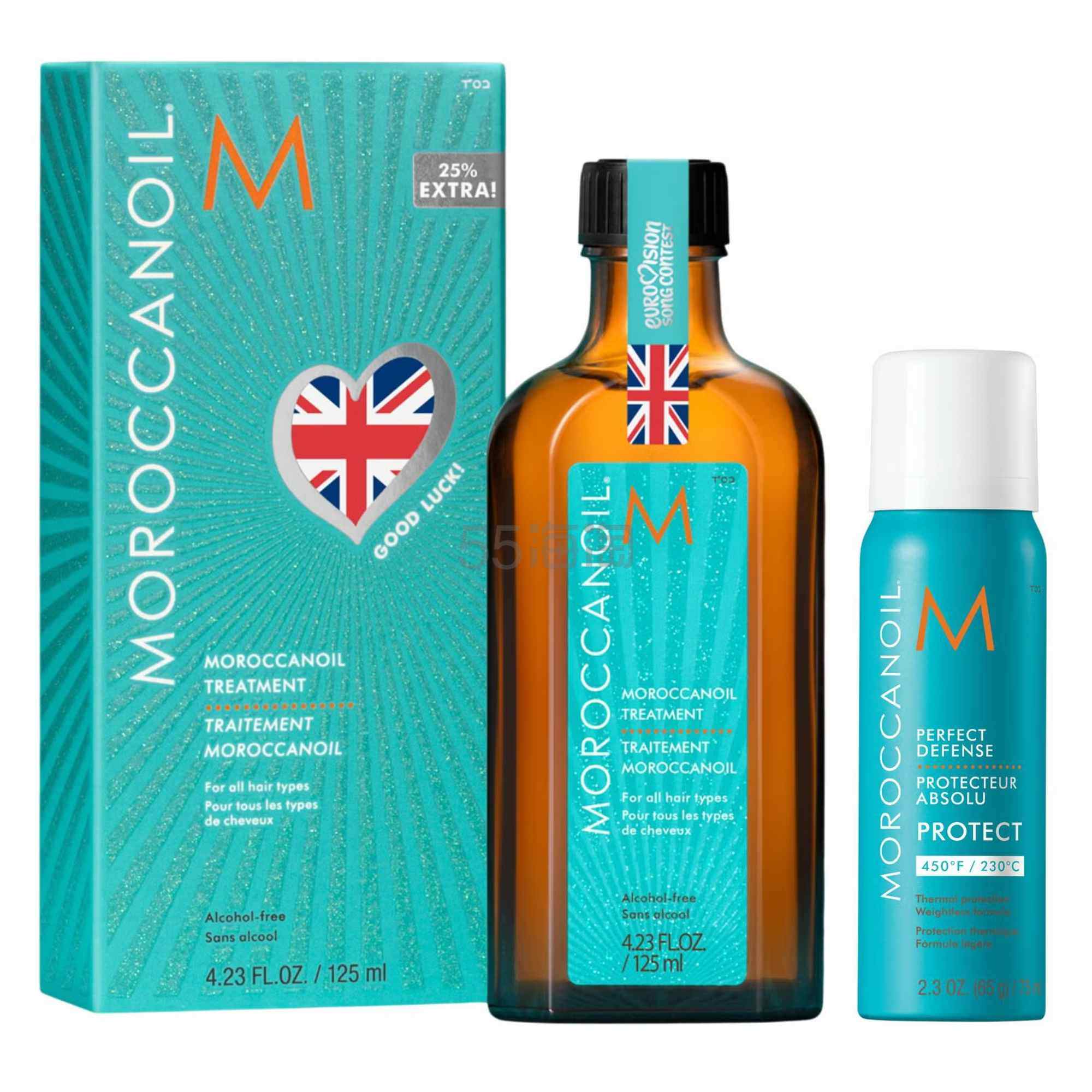 LF独家发售！Moroccanoil 摩洛哥 护理液 125ml +防护喷雾 75ml护理套装