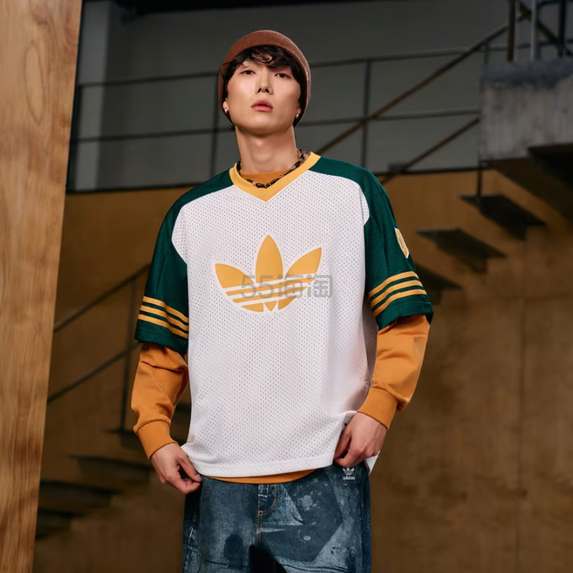 adidas 复古街场篮球短袖T 裇