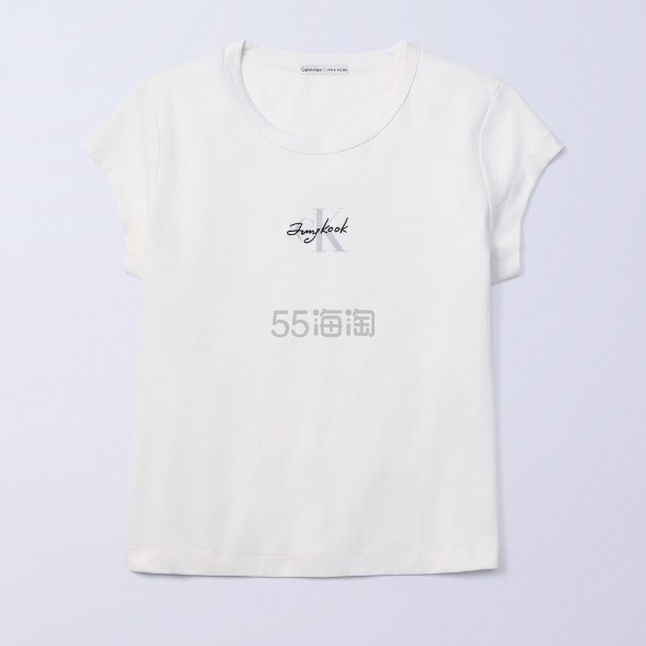 Clavin Klein x Jung Kook 徽标紧身T恤