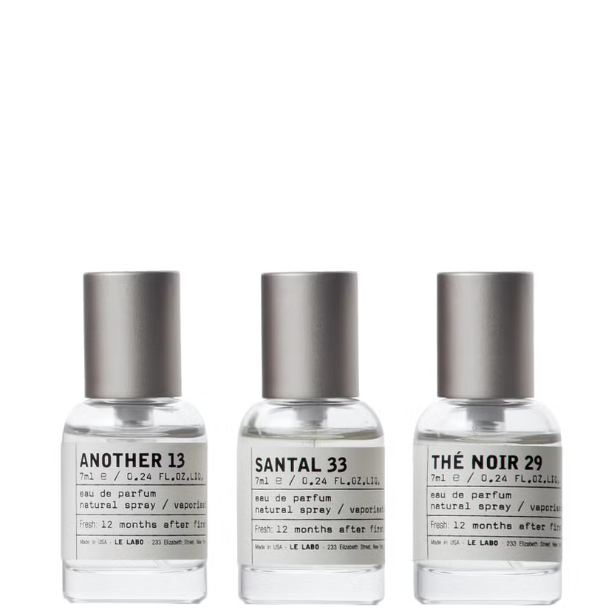 返€10礼卡！Le Labo 网站限定明星香水套装 7ml*3