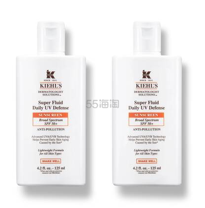 Kiehl's 水感防晒隔离乳 SPF50+ PA++++(125ml 双支装)