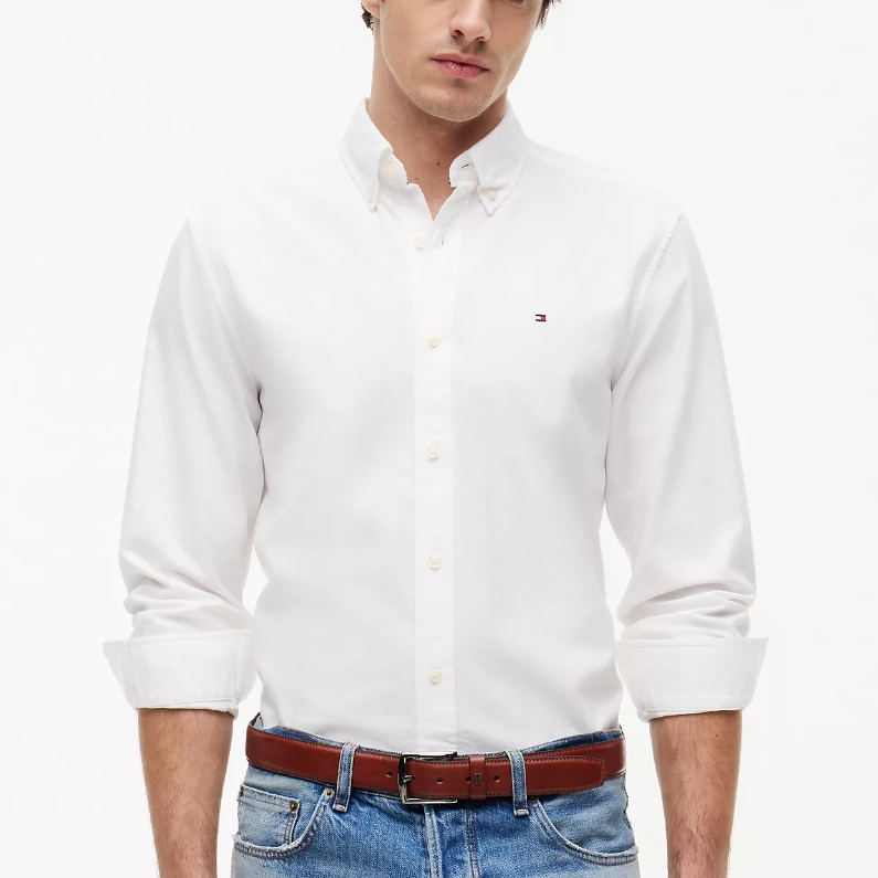 会员订单满$200享额外7.5折！TOMMY HILFIGER 徽标牛津衬衫 田栩宁同款