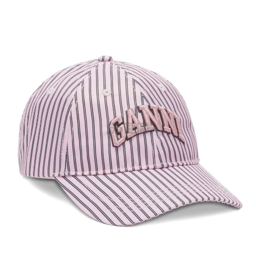 Ganni 条纹棒球帽