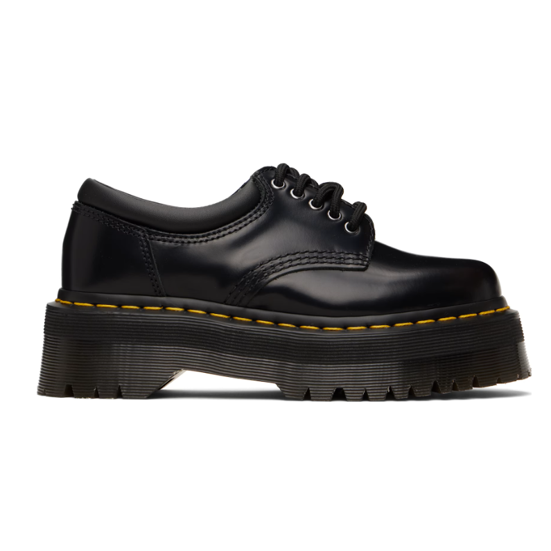 Dr. Martens 黑色 8053 Leather Platform Casual 德比鞋